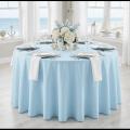 Nappe de table unie ronde BLEU CIEL 280 cm