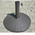 Base résine pour parasol rond 3M - marron foncé