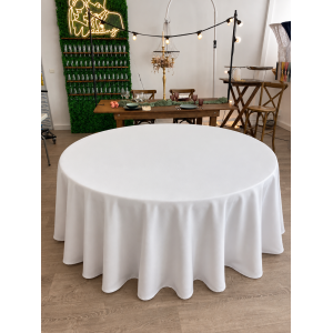 Nappe Ronde Ø 330cm 100% Polyester Blanche
