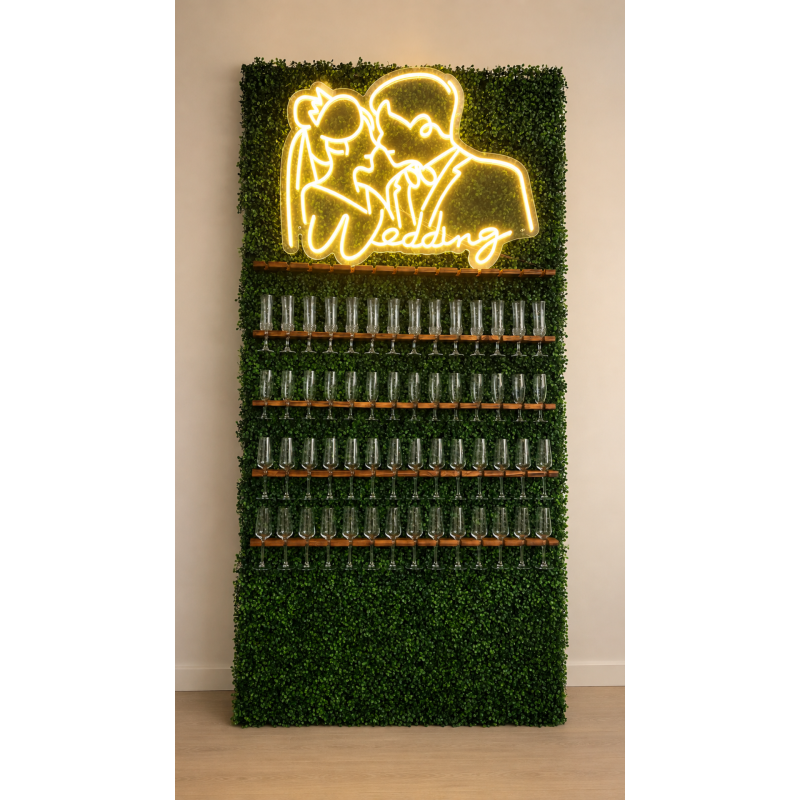 Mur à Champagne Cocktail Végétal - 70 flûtes