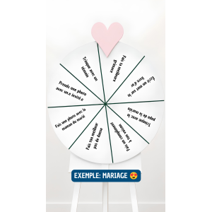 Roue des actions - Edition Mariage 8 activitées