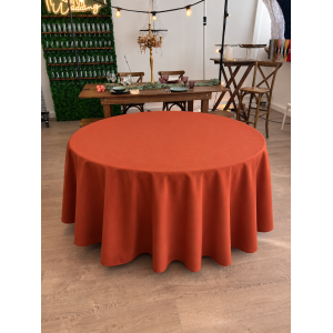 Nappe de table unie ronde TERRACOTTA  280 cm