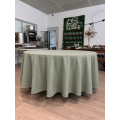 Nappe de table unie ronde VERT SAUGE 280 cm